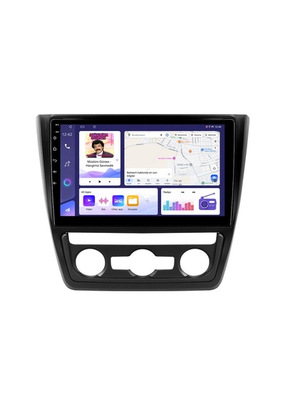 Skoda Yeti 2010-2017 Android Multimedya Carplay Android Auto Navigasyon Kameralı 8gb Ram 128gb Pro 10"