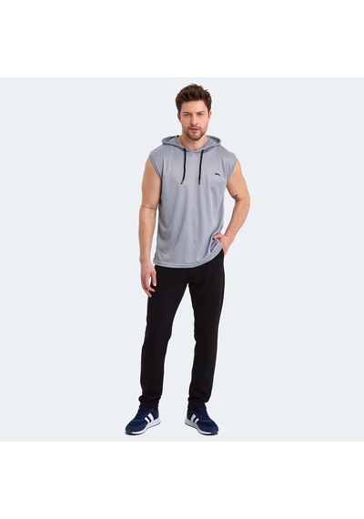 Slazenger RAG Erkek Kolsuz Gri Tişört
