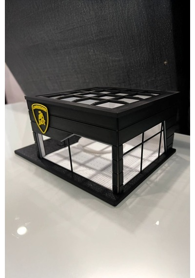 Lamborghini Showroom Tasarımlı Dekoratif Diorama 1:64