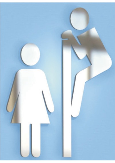 M3 Decorium Wc Dekoratif Ayna Gümüş