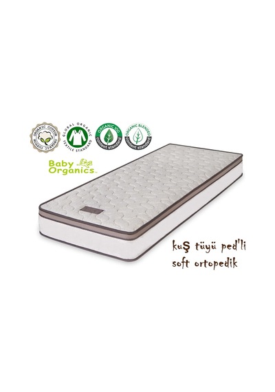 Babyhopeankara 70X160 Heyner Kuş Tüyü Ped'Li Ortopedik Tek Kişilik Yaylı Yatak