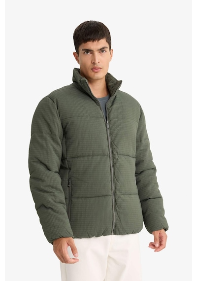 Defacto Regular Fit Dik Yaka Astarlı Fermuarlı Cepli Kışlık Mont F0418ax25wnkh430 Haki-kh430