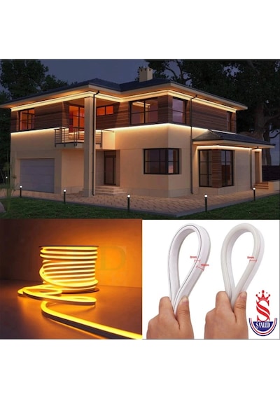 Neon 12 Volt Esnek Hortum Led Amber 5 Metre 5 Metre Amber