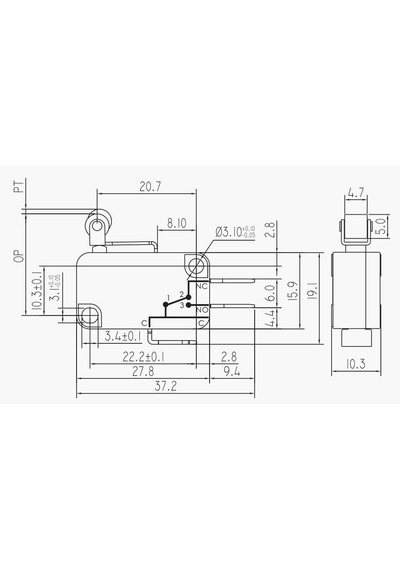 Ic-172 Micro Switch Kısa Makaralı 1 Adet