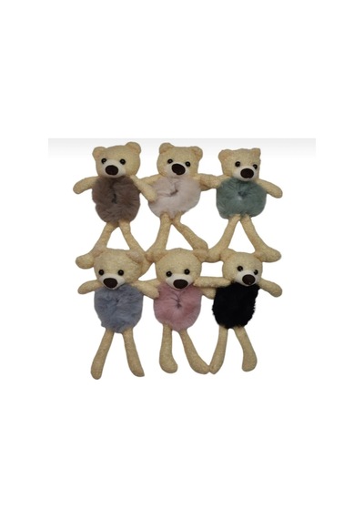 Ayıcıklı Peluş Toka Seti Çok Renkli