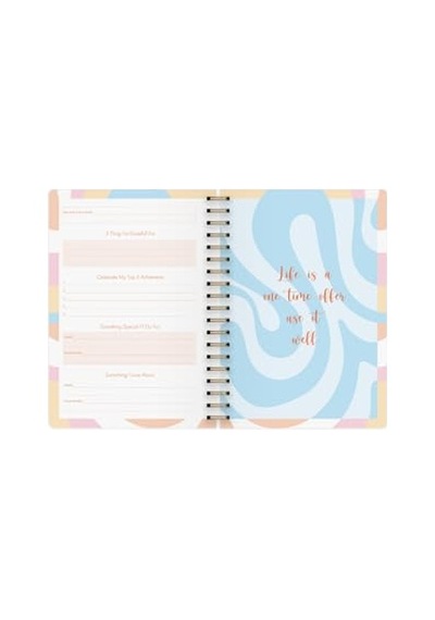 Süresiz Planlayıcı Spiralli Ajanda Defter Botanical 17x24 Cm Genel