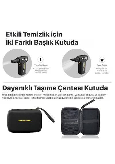 Nitecore CW20 Turbo Jet Fan 100W Şarjlı Güçlü Hava Üfleyici