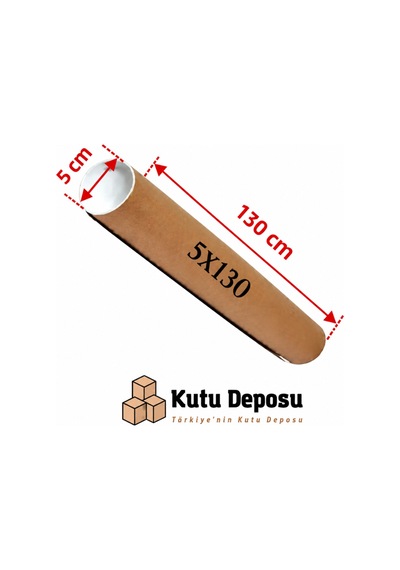 5x130 Cm Kapaklı Silindir Postüp Rulo Gönderi Kutusu 1 Adet