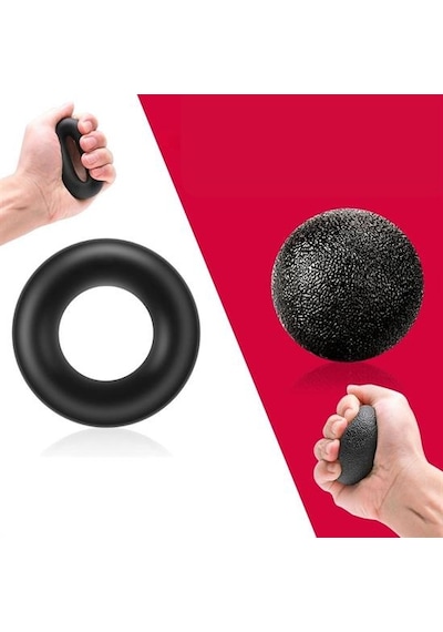 Go İthalat 5 Parça El, Kol Ve Parmak Egzersiz Spor Aletleri Seti Fitness Takımı Siyah
