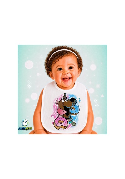 Scooby Doo Keten Bebek Mama Önlüğü Yumuşak - Emici - Yıkanabilir - Özel Tasarım P170 Çok Renkli