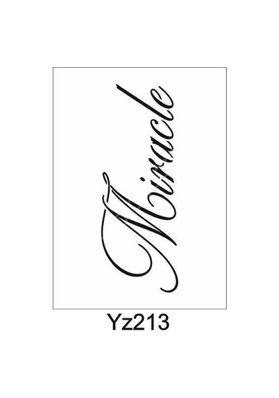 Yazı Desenler Stencil Şablon 15X30 Yz-213