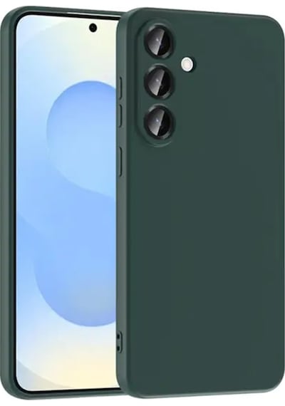 Samsung S25 Fe Uyumlu İçi Kadife Lansman Cappy Silikon Kılıf Yeşil