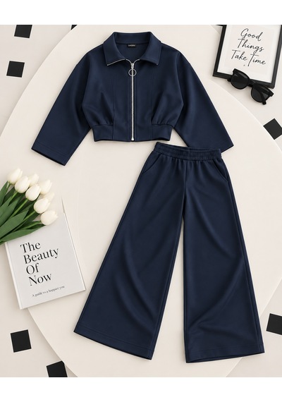 Kokoş Bebe Trend Modal Pile Detaylı 2 Li Modal Oysho Kız Çocuk Takım - 7/16 Yaş - 31930 Gri