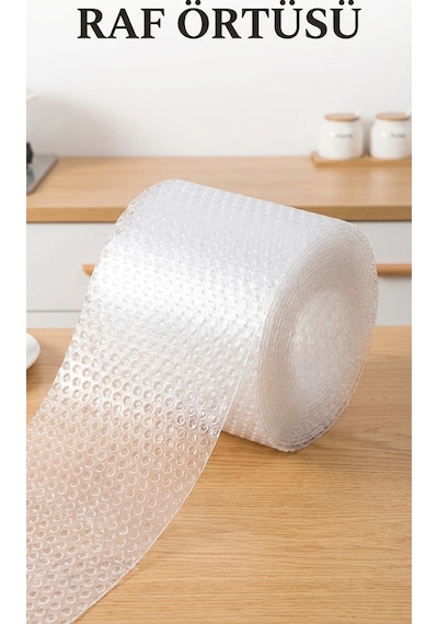 Şeffaf Kaydırmaz Pvc Dolap İçi Raf Örtüsü 45x300 Cm