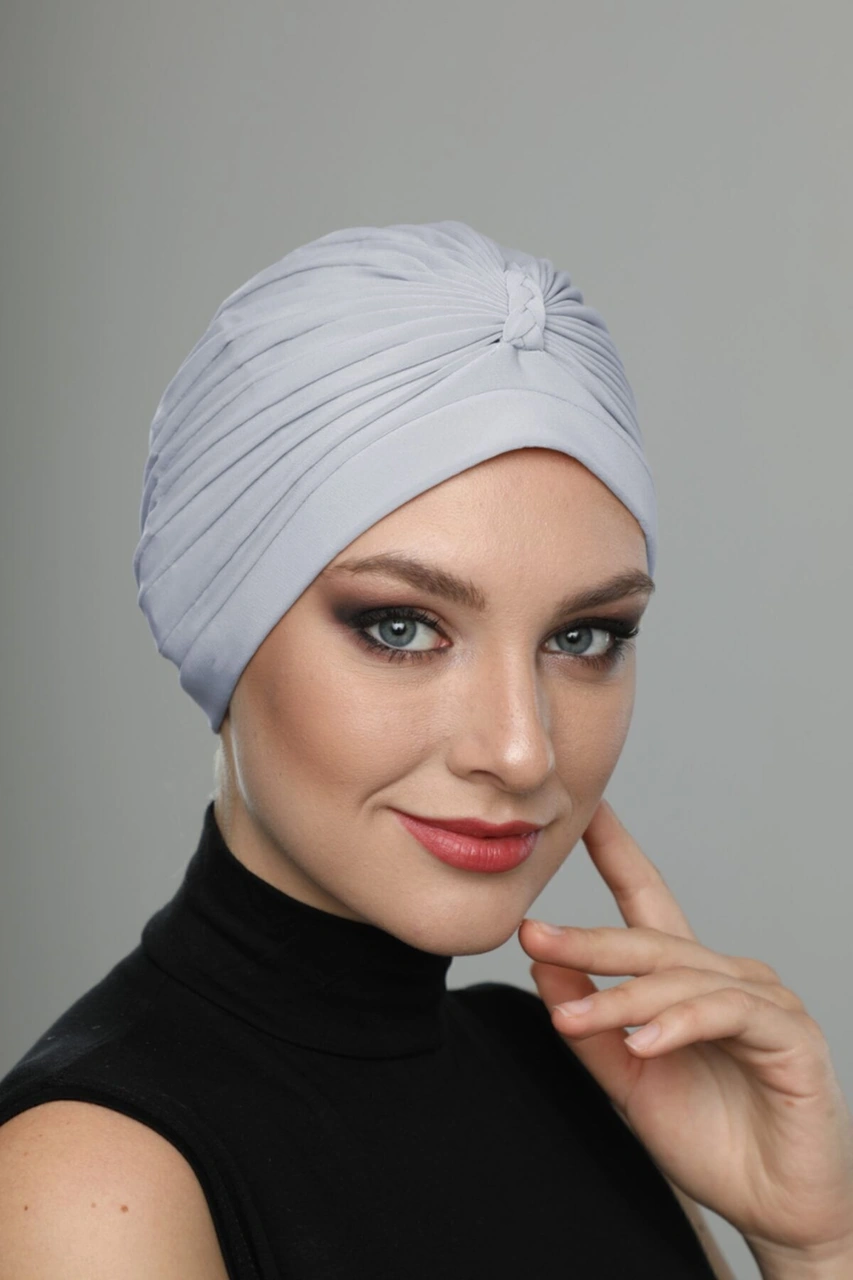 Elysianfidan Örgülü Açık Gri Hazır Türban Tesettür Havuz Bonesi Açık Gri Elysianfidan Örgülü Açık Gri Hazır Türban Tesettür Havuz Bonesi Açık Gri