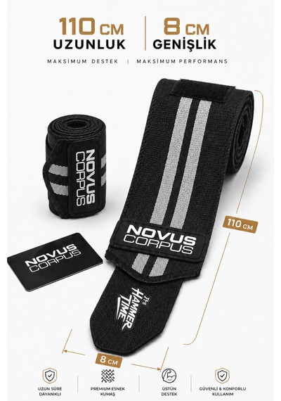 Fitness Dirsek Sargısı Sakatlık Önleyici Destekleyici Spor Dirseklik Elbow Wraps Crossfit Bandajı - 2 Adet - Siyah/gri Desen