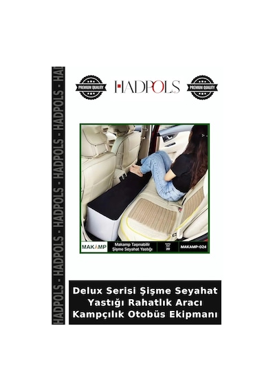 Delux Serisi Şişme Seyahat Yastığı Rahatlık Aracı Kampçılık Otobüs Ekipmanı