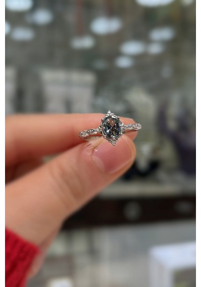 925 Ayar Gümüş Mistik Taşlı Vintage Yüzük