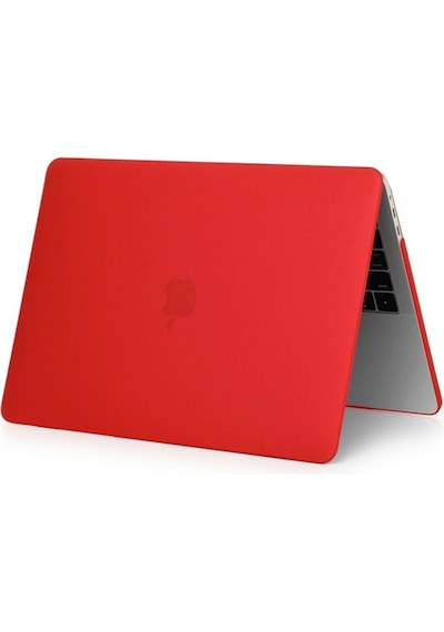 Macbook Air 13.6 İnç A2681 Uyumlu M2 - A3113 M3 A3240 M4 Çip Kılıf Hardcase Kırmızı