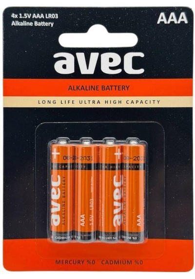 Avec Lr03 Aaa Alkalin İnce Kalem Pil 4 Lü