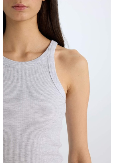 DeFacto Slim Fit Dar Kesim Halter Yaka Fitilli Kaşkorse Atlet E2176AX25SPGR93