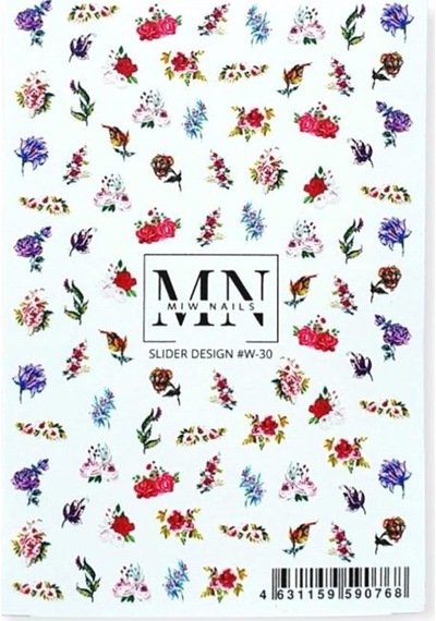 Nail Art Slider Stiker Fiyonk Ve Dantel W30
