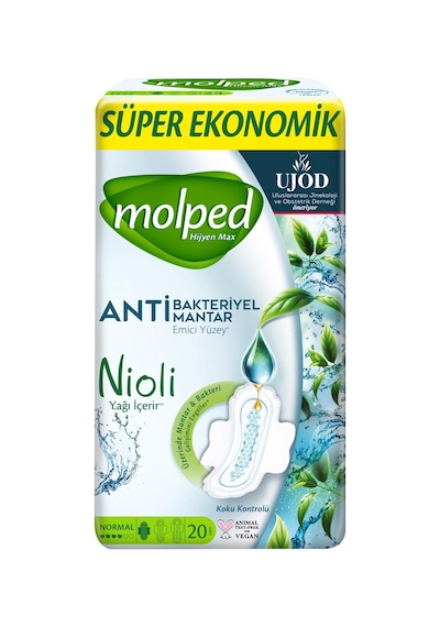 Molped Hijyen Max Normal Hijyenik Ped 20'li Süper Ekonomik Paket 6'li Avantaj Paketi - 6 Adet Tarı