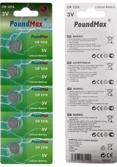 1216 Dl1216 3v Lityum Düğmeli Pil 5'li Paket