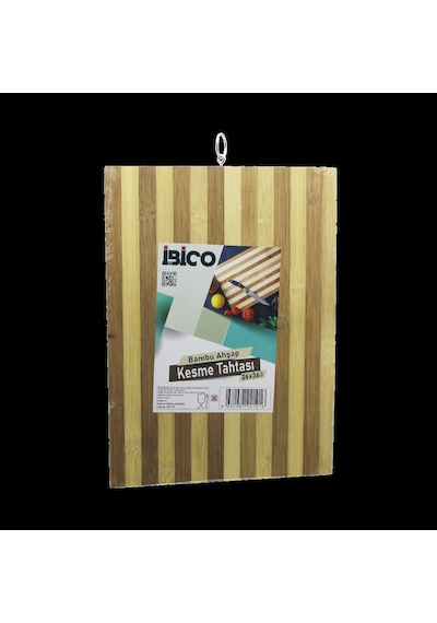 Bambu Kesme Tahtası 26x36x1.2 Cm Metal Kulplu Açık Ceviz