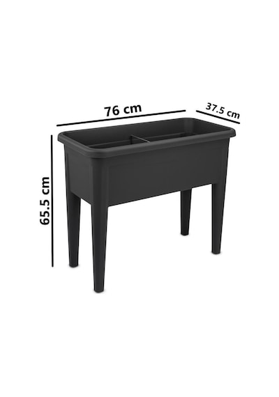 Omnipazar So-ab03 Dekoratif Ayaklı Bahçe Yetiştirme Saksı 60 Litre No 3 Antrasit 116