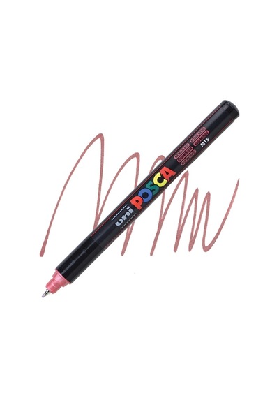 Uni Posca Pc-1Mr Boyama Markörü 0.7Mm Metallic Red