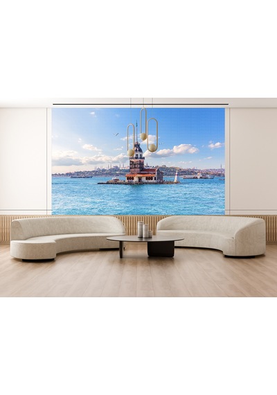 Kız Kulesi İstanbul Poster Duvar Kağıdı Renkli