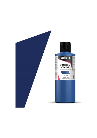 Vallejo 63009 200 Ml. Cobalt Blue, Premium Rc Color Serisi Model Boyası Renkli