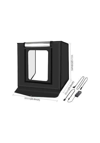 Pro 60x60 Cm Led Işıklı Ürün Fotoğraf Çekim Çadırı 3 Fonlu