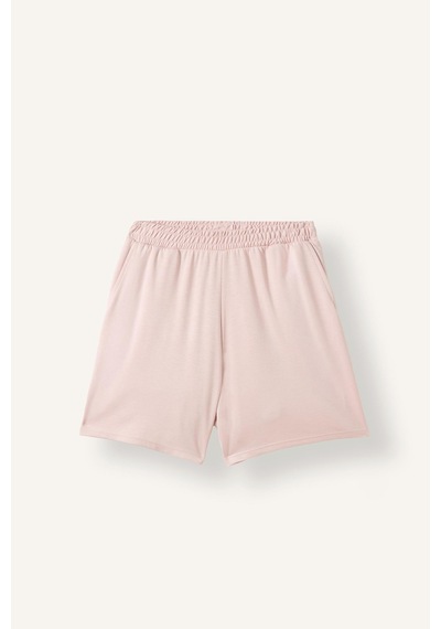 Defacto Relax Fıt Beli Lastikli Kısa Paça Basic Bermuda Şort I7542ax26aupn638 Pembe-pn638