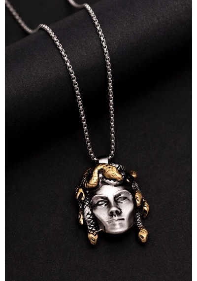 Medusa Model Unisex Çelik Kolye - Sevgiliye - Eşe - Babaya - Arkadaşa Hediye Kolye