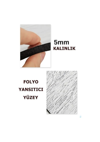 3 Adet Petek Radyatör Arkası Folyo Plaka Kalorifer Arkalığı Alüminyum Isı Yalıtım Folyosu 100x50 Cm