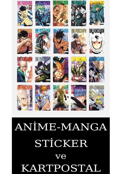 One Punch Man 6-25 Eksiksiz Manga Seti 20 Kitap / Tek Yumruk / Anime-manga Sticker Ve Kartpostal