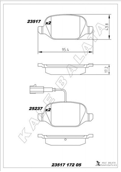 Arka - 273 - Fren Balatası Alfa Romeo Mıto 09- Fıat Lınea 09- 1.3jtd - Mıxdepo - 1.4tjet 1.6jtd