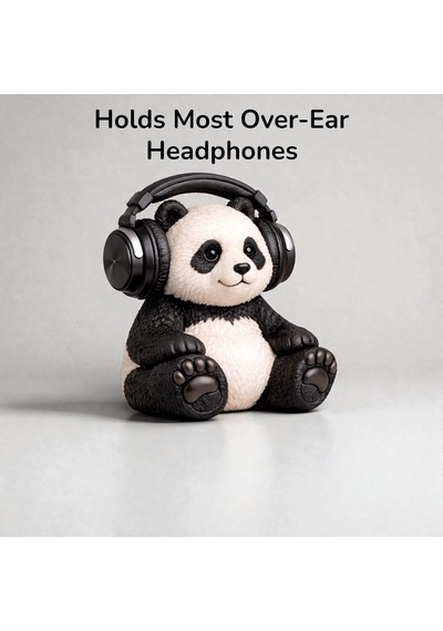 Happy3dworld Panda Figürlü Kulaklık Standı, 3d Baskı Gaming Masaüstü Aksesuarı