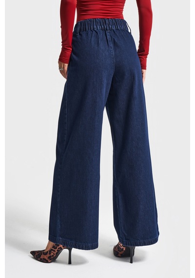 Itsbasic Kadın İndigo Renk 7w5-50 Wide Leg Fit İç Boy 74cm Bol Kesim Viskon Kumaş Kemer Detaylı Denim Jean Itsbasic Kadın İndigo Renk 7w5-50 Wide Leg Fit İç Boy 74cm Bol Kesim Viskon Kumaş Kemer Detaylı Denim Jean