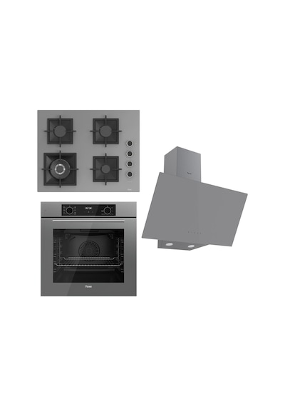 Ferre Flowart Serisi Gri Ankastre Set SC408-WFA - QBL63CPR - D079