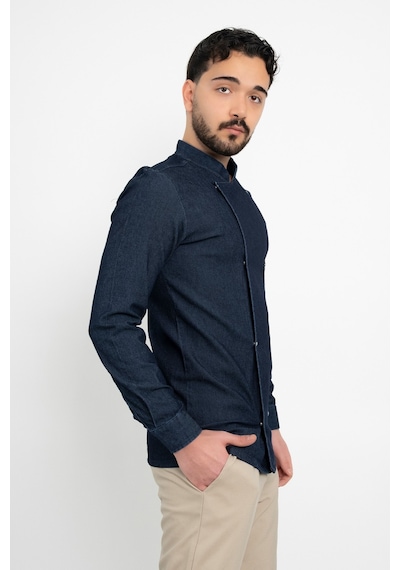 Şeffaf Düğmeli Kot Denim Aşçı Şef Ceket Aşçı Uniforma Chef Ceket Personel Kıyafeti
