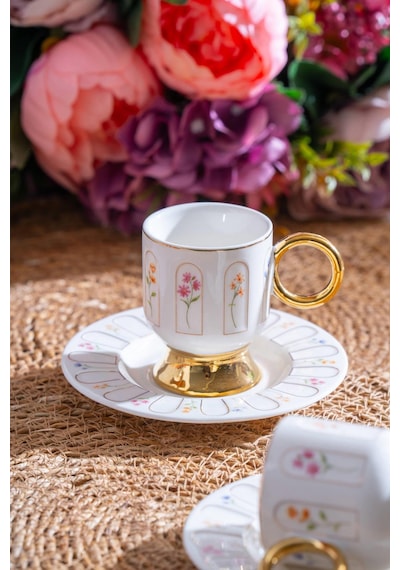 Acar Aren 6 Kişilik Kahve Fincanı Takımı - 90 Ml renkli