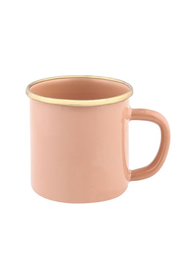 2 Adet Hometime Emaye Zırhlı Kupa Cappucino 400 Cc Çok Renkli