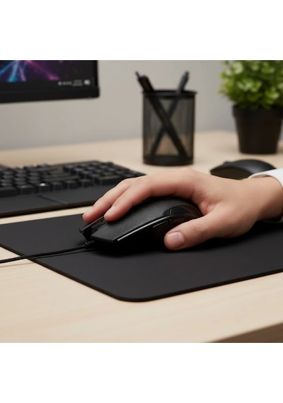 Siyah Mat Desenli Usb Kablolu 3d Optik Mouse Renkli