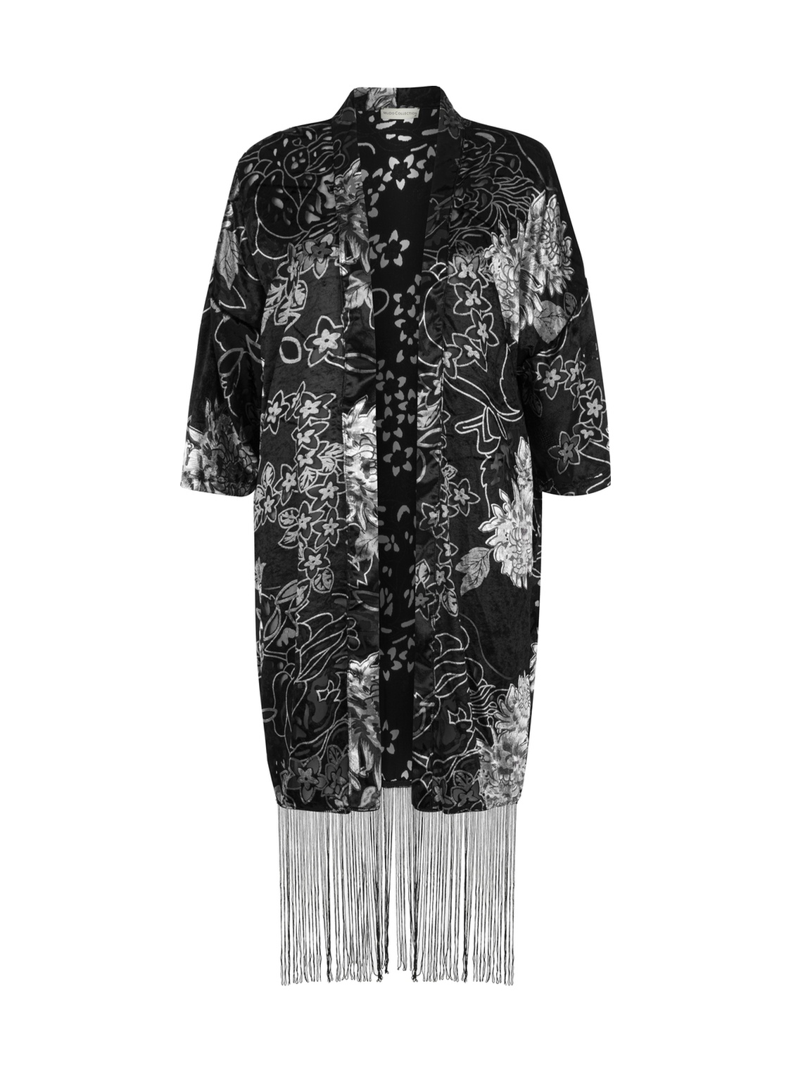 Mudo Kadın Kadın Multi Renk Püskül Detaylı Kadife Dokulu Kaftan 1248278
