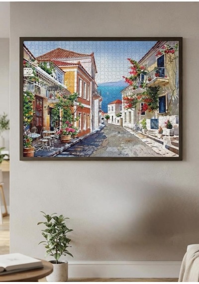 Sahil Sokak Ve Sahil Köyü İkili Set - 1000 + 500 Parça İkili Puzzle Seti