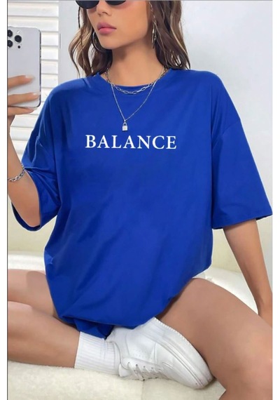 Medinenur Unisex Baskılı T-shirt Mavi