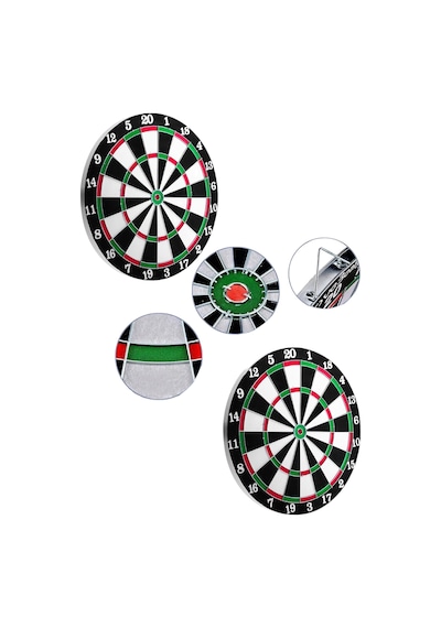 12 İnç Ahşap Dart Tahtası 4 Adet Metal Uçlu Dart Oku Dahil